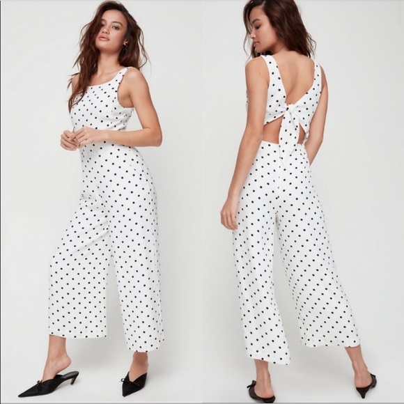 Wilfred Pants - Aritzia Ecoulement polka dot jumpsuit size 6